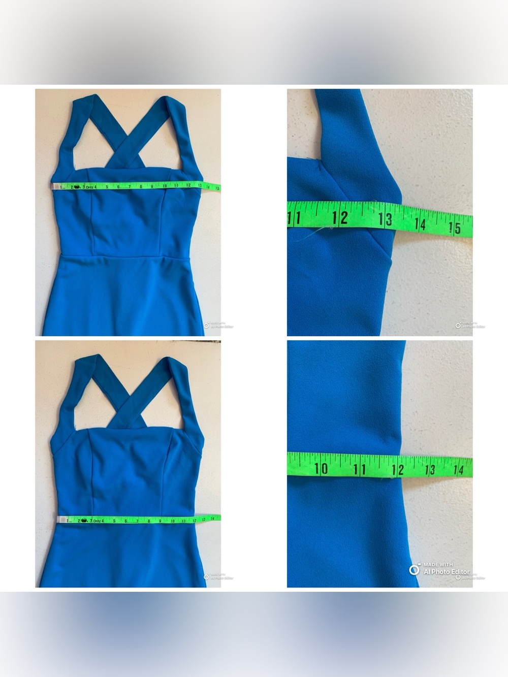 Lulus Small Glamorous Dedication Blue Sleeveless Column Maxi Dress NWT - Picture 13 of 14